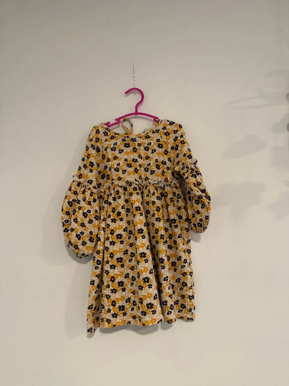 Alice + Ames 3T Girls Yellow Floral cotton Dress | boho toddler dress - Picture 2 of 7